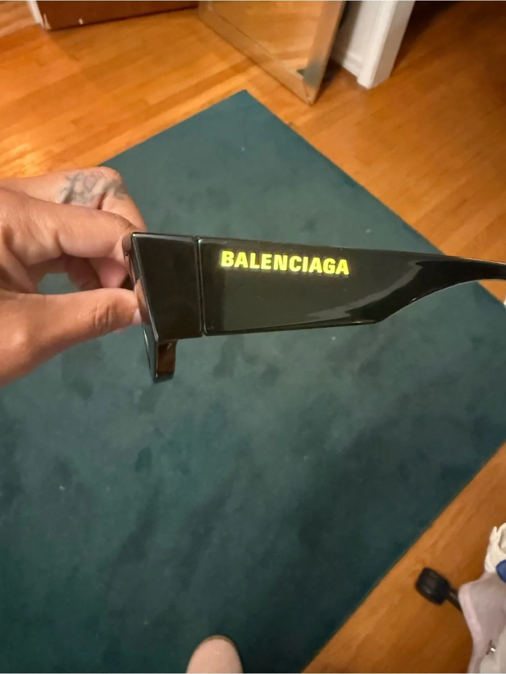 Balenciaga LED Black Cat-Eye Sunglasses